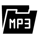 mp3 folder glyph Icon copy