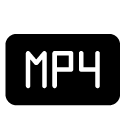 mp4 glyph Icon