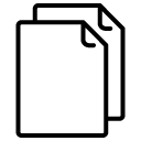 multiple blank documents line icon