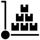 multiple box transport glyph Icon