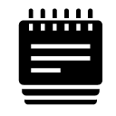 multiple lined notepad glyph Icon