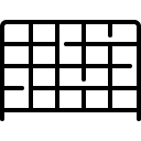 multiple small shelves line icon