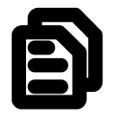 multiple text documents line icon