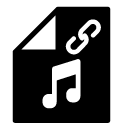 music attachment glyph Icon