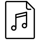 music document line icon