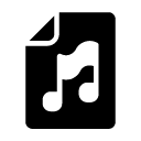 music file glyph Icon