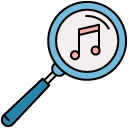 music filled outline icon