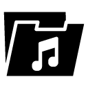 music folder glyph Icon copy