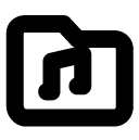 music folder line icon