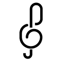 music note glyph Icon
