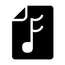 music sound file glyph Icon
