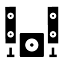 music system glyph Icon