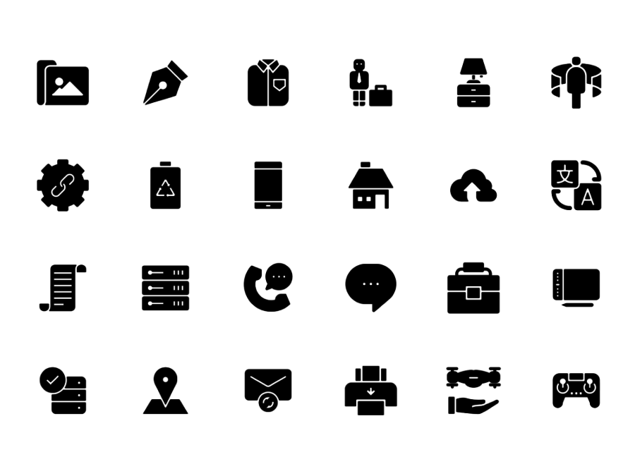 Round Icons - 45,000 Premium Icon Packed in One Bundle Flat Line Glyph