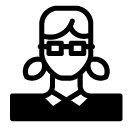 nerd woman freebie icon