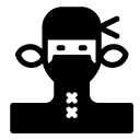 ninja woman glyph Icon