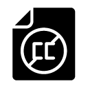 no cc file glyph Icon