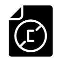 no copy right file glyph Icon