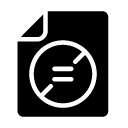 no equal file glyph Icon