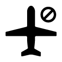 no plane mode glyph Icon