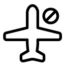 no plane mode line Icon