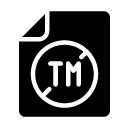 no trade mark file glyph Icon