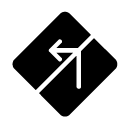 no turn left glyph Icon