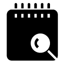 note round pin glyph Icon