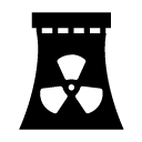 nuclear energy glyph Icon