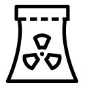 nuclear energy line Icon