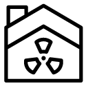 nuclear house line Icon