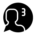 number message man glyph Icon