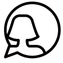 number message woman line Icon