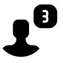 numbered man glyph Icon