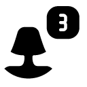 numbered woman glyph Icon