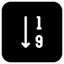 numberical list glyph Icon