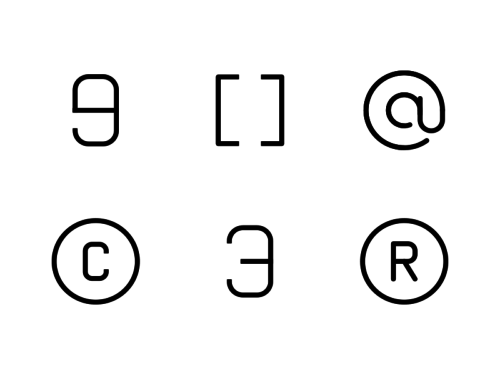 numbers-and-symbols-line-icons