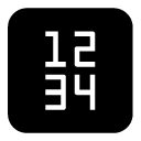 nummerical glyph Icon