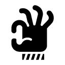 ok hand glyph Icon