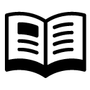open book glyph Icon