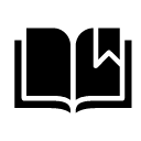 open book pages bookmark glyph Icon