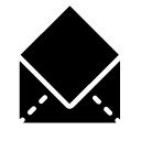 open envelope 1 glyph Icon