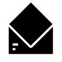 open envelope 2 glyph Icon