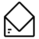 open envelope 2 line Icon