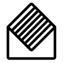 open envelope 3 line Icon