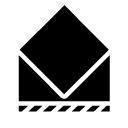 open envelope 4 glyph Icon