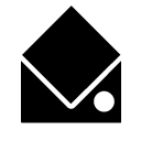 open envelope 5 glyph Icon