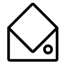 open envelope 5 line Icon
