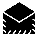 open envelope 7 glyph Icon