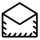 open envelope 7 line Icon