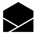 open envelope 8 glyph Icon